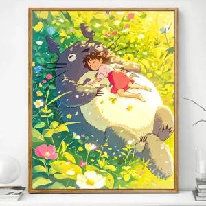 페인팅 이웃집 토토로 색칠하기 메이 지브리 풍경화 그림 명화그리기 유화