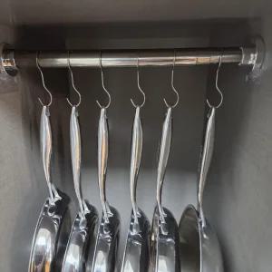 행거팬(빌트인) 후라이팬걸이 싱크대하부장 정리대 거치대 올스텐 깔끔 튼튼 위생