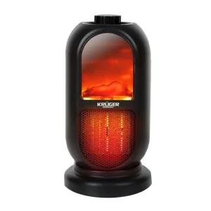 탁상용 미니 플래임 PTC 온풍기 전기히터 난방 사무실 발난로