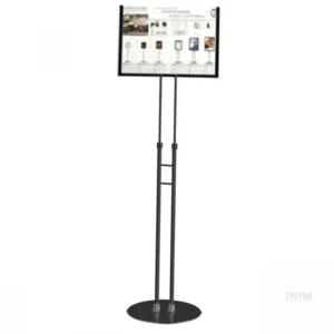 양면 포스터스탠드 A3 가로형 원형받침 블랙 홍보판 스탠드형안내판 이동식안내판