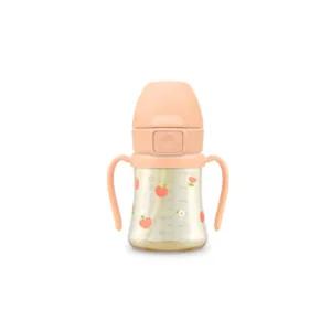 그로미미 원터치 유아 빨대컵 물병 피치플라워 200ml BNS