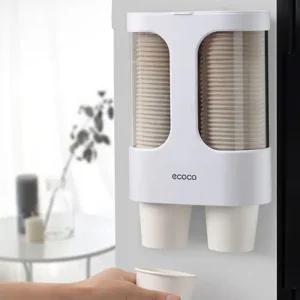 종이컵 디스펜서 뽑기형 수납기 편리한 사용 종이컵장치 에코 컵 종이컵