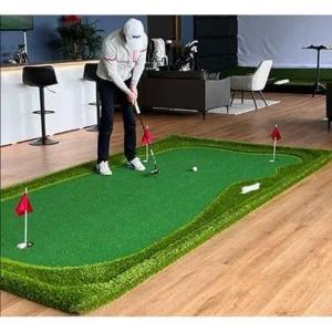 실내 골프 퍼팅 연습기 퍼터 인조 잔디 매트 미니 연습 가정용 3M
