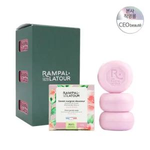 [공식수입] 랑팔라투르 사봉 롱드 천연 세수 비누 로즈 125g 3개 세트