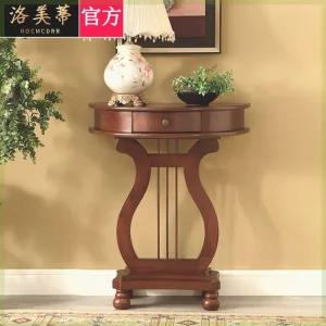 반원형 하프라인 엔틱 콘솔 테이블 현관 원목 선반 복도 거실 이케아