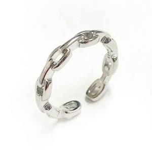 [골드스마일]실버문 링크체인반지 전체925실버 사이즈조절 실버주얼리