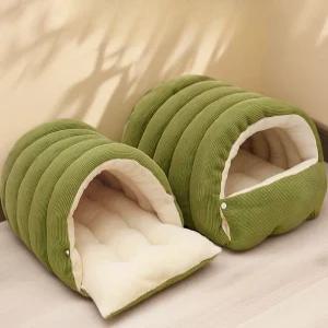 고양이집 겨울 보온 침대 애견 분리형 침낭