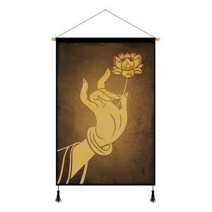 인도풍 벽가리개 패브릭포스터 부처님 아트프린트 벽장식