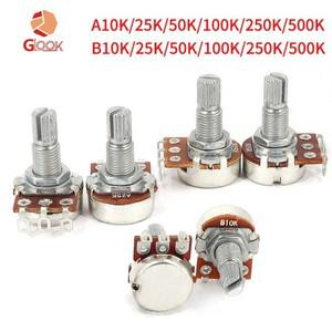 5pcs 일렉트릭 기타베이스 전위차계 볼륨 톤 노브 튜닝 스위치 10K 25K 50K 500k