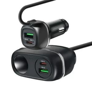 총출력102W 차량용 4포트 고속충전기 추가시거잭