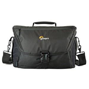 Lowepro LP37142, Nova 200 AW II 메신저 케이스, 카메라 가방, 맞춤형, 휴대용, 부착형 24-105mm, 소형 드론, 3-5개의 추가 렌즈, 플래시, 블랙 1-2 프로 DSLR 장착
