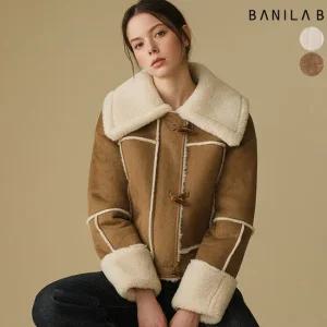 [바닐라비] 여성 떡볶이 버튼 무스탕