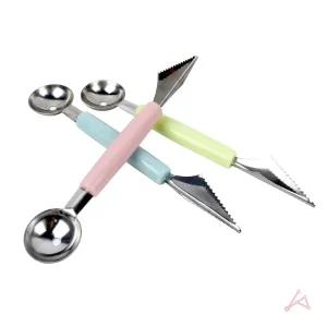 듀얼 화채 스푼/아이스크림/스쿱/스쿠프/스텐/메론/수저/볼러/도구/과일/뜨개/뜨기/숟가락/다용도/디저트