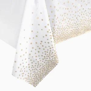 골드 도트 흰색 테이블커버 생일상 덮개 4개 천 홈 돌