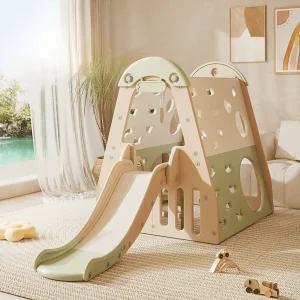 펀칭 멀티 등반프레임 미끄럼틀 슬라이드 정글짐 실내놀이터(그네+매트포함)