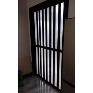 알루미늄 아코디언 도어 내부 접이식 도어, 주방 옷장 사무실 출입구 멀티폴드 슬라이딩 아크릴 유리 패널이 있는 임시 도어룸 칸막이