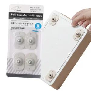 붙이는 이동 바퀴 미니 캐스터 가구 접착 이동 바퀴 서랍장 쓰레기통 다용도 무소음 이동식 수납함