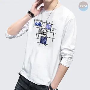 기본 면티 남성 여름 스판 데일리 기능성 긴팔 티셔츠 목폴라