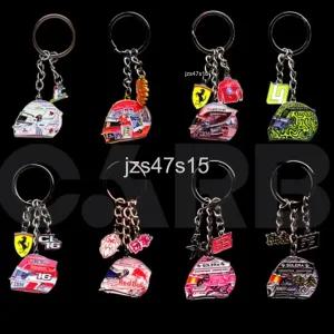  2025 F1 그랑프리 레이싱 헬멧 키링 베르스타펜 해밀턴 노리스 모형 열쇠고리 굿즈