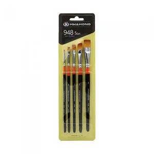 화홍 구성붓 948세트 5본 미술용품 / 평붓 화홍구성붓7호
