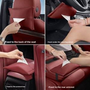 닛산 패트로 Y63 킥스 2024 2025 차량용 시트 백/암박스 티슈 홀더 커버 선바이저 휴대용 티슈 보관 가방 액세서리