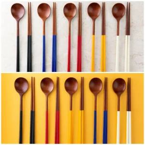 과일나무 옻칠 오방 달 수저 젓가락 세트 원목 숟가락/우드/옷칠/고급/나무/어른/한식기/스푼/옻수저/예쁜