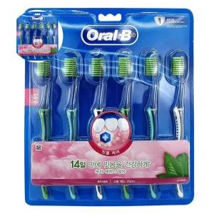 오랄케어 그린티향 고칫솔 고미세모칫솔 그린티칫솔세트 잇몸건강 녹차에센스 6개입 오랄비 0.01mm