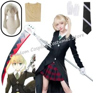 마카 알바른 코스프레 애니메이션 소울 이터 코스튬 여성 소녀 스커트 장갑 유니폼 슈트 할로윈 파티 롤플