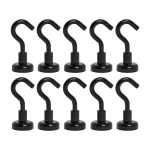 초강력 네오디움 고리자석 후크 16mm 블랙 1SET(10P)/자석/브라켓/걸이/소품/회전/고리/소형/고리형/16MM