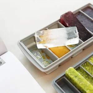 긴 스틱 아이스 몰드 판사각 실리콘얼음틀 막대 크림홀더 트레이6구 사각냉동실케이스