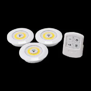 ( )무드등 LED 부착식 라이트 롱거라이트 전구색3개 1세트 리모컨포함