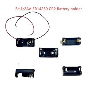 1AA 배터리 상자 ER14250 리튬 PCB 핀이  단일 셀 보관 CR2 홀더 ABS 하드
