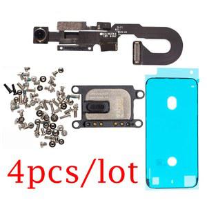 1pcs iPhone 7 8 Plus 5.5 용 새 근접 센서 라이트 플렉스 케이블 나사 이어폰 어셈블리가있는 전면 카메라