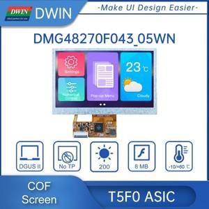 DWIN 저가형 4.3인치 480x272 COF 구조 스크린 패널 디스플레이 UART 인터페이스 TV-TN TFT LCD 모듈 DMG
