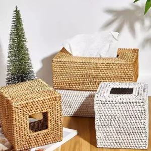 라탄 롤화장지 케이스 사각형 직사각형 집꾸미기 소품티슈커버 롤티슈커버