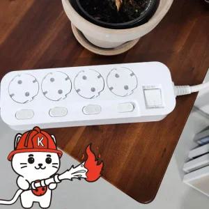 자동 소화 시소탭 먼지 차단 개별 멀티탭 4구