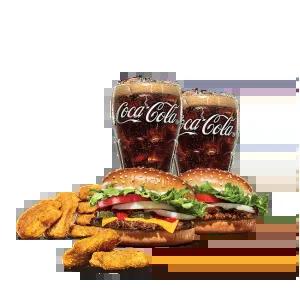 버거킹 치즈와퍼 주니어+불고기와퍼주니어+코카콜라(R)+코카콜라(R)+너겟킹 8조각