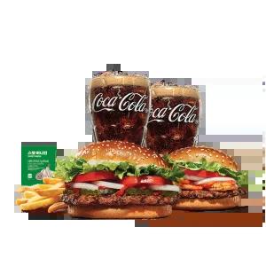 버거킹 와퍼+통새우와주+코카콜라(R)+코카콜라(R)+쉐이킹프라이 스윗어니언