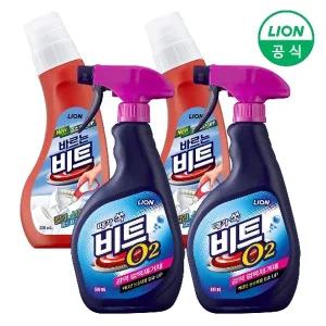 비트 O2 강력얼룩제거제 스프레이 500ml 2개+바르는 비트 찌든때 제거 전용 220ml 2개