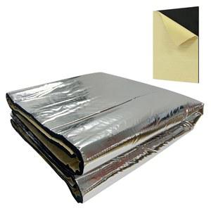 트로이스튜디오 셀프 폐쇄형 셀 폼 방음 패널 35 x 25 0.4 인치 1 개 반사 알루미늄 호일 단열 단열재 자동차 창문 문 파이프용 사운드 데드너