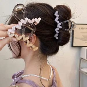 예쁜머리핀 헤어악세사리 24035 하트 올림머리 패션아이템 집게핀 집게머리핀 미니 헤어핀