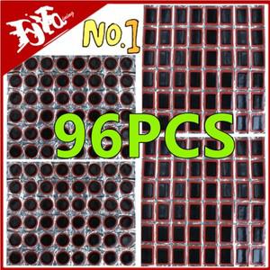96/48PCS 고무 펑크 패치 자전거 타이어 튜브 수리 사이클 키트 접착제 없음 내부 도구
