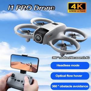 i1PRO 미니 소형 드론 4K 전문가용 HD 항공 촬영 원격 조종 듀얼 카메라 쿼드콥터