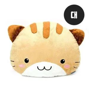 미네코 얼굴쿠션 대형 진브라운 67cm 동물 고양이 네코 얼굴 쿠션 가구 인테리어 데코 방석 일반