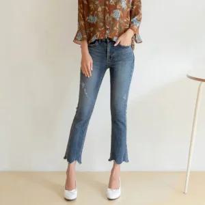 [키첼] 타이드 컷팅 데님팬츠