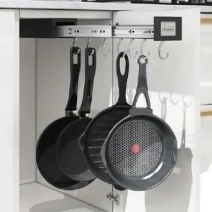 프라이팬 레일 걸이대 싱크대 하부 슬라이드 후라이팬 수납랙