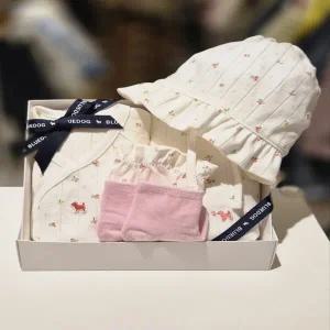 [블루독베이비 10] 26SS(PH)리프플라워배내저고리속싸보손싸개보넷양말5종 (0461700000300503)