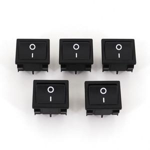 5피스 RLEIL RL3-2 4Pin ON-OFF DPST 미니 소형 로커 스위치 24x21mm 10A/125VAC 6A/250VAC
