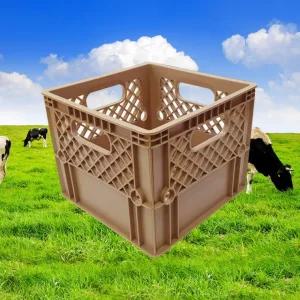 우유 박스 4개 마트 밀크 바구니 플라스틱 상자 캠핑 식품