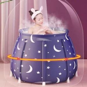 접이동식욕조 휴대용 반신욕기 가정용사우나 항아리튜